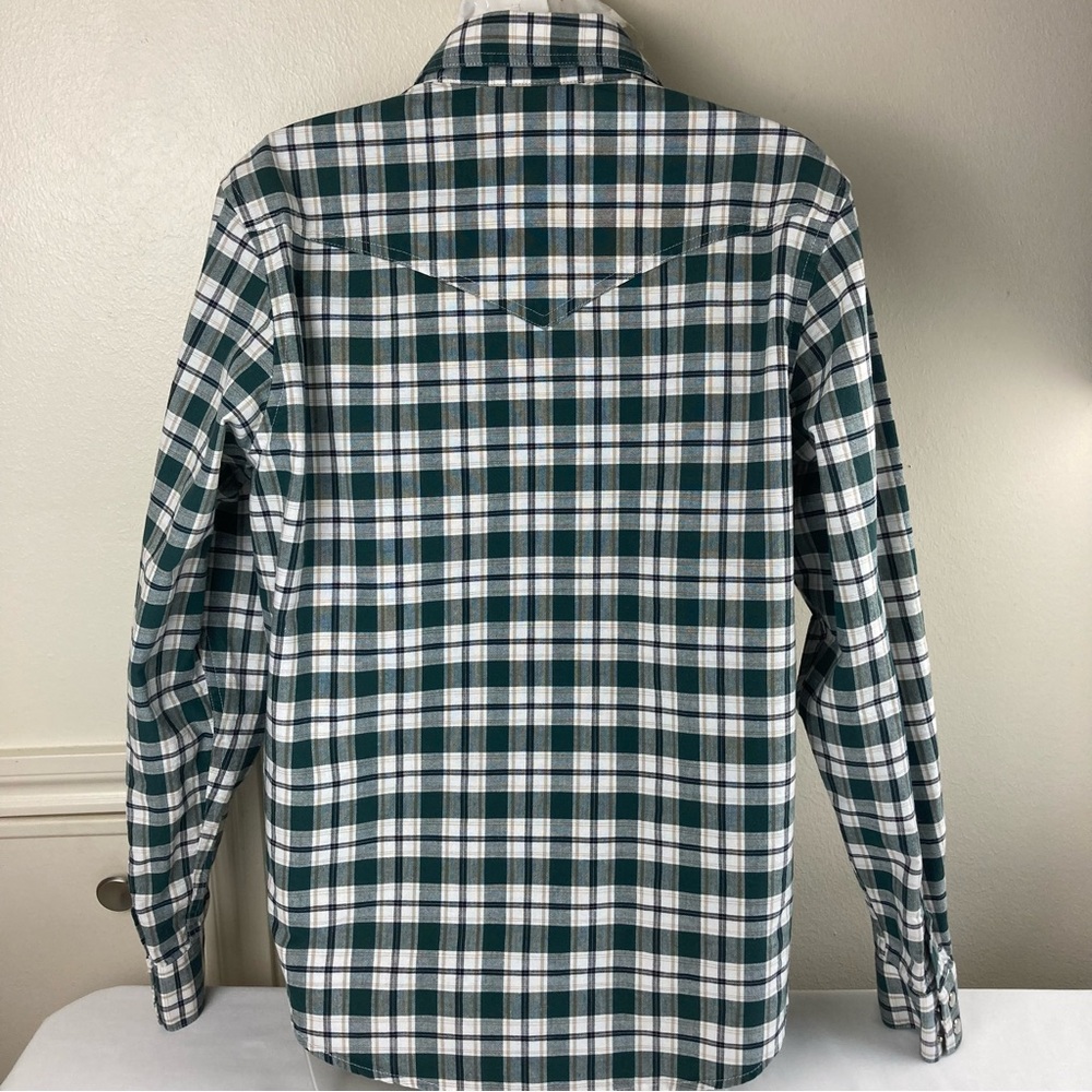 Vintage Rockies Forest Green Plaid Pearl Snap Western Shirt XL - Picture 3 of 14